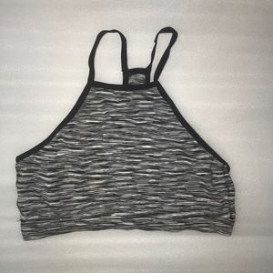 High neck sports bra